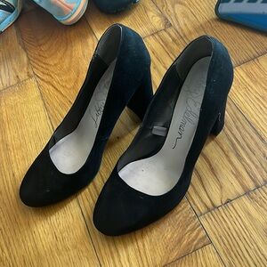 Libby Edelman black block heels, size 9